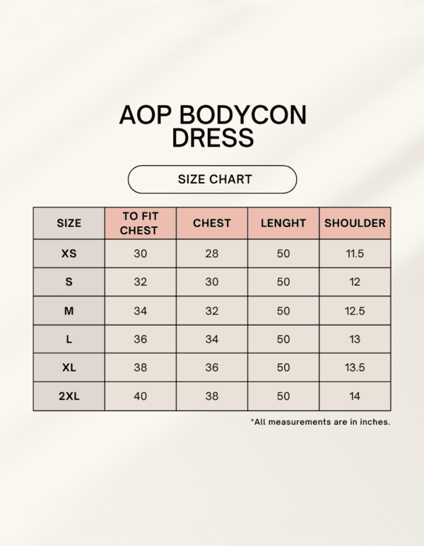 AOP Bodycon Dress – Stylish & Comfortable Fit - Image 3